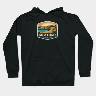 Indiana Dunes National Park Landscape Emblem Hoodie